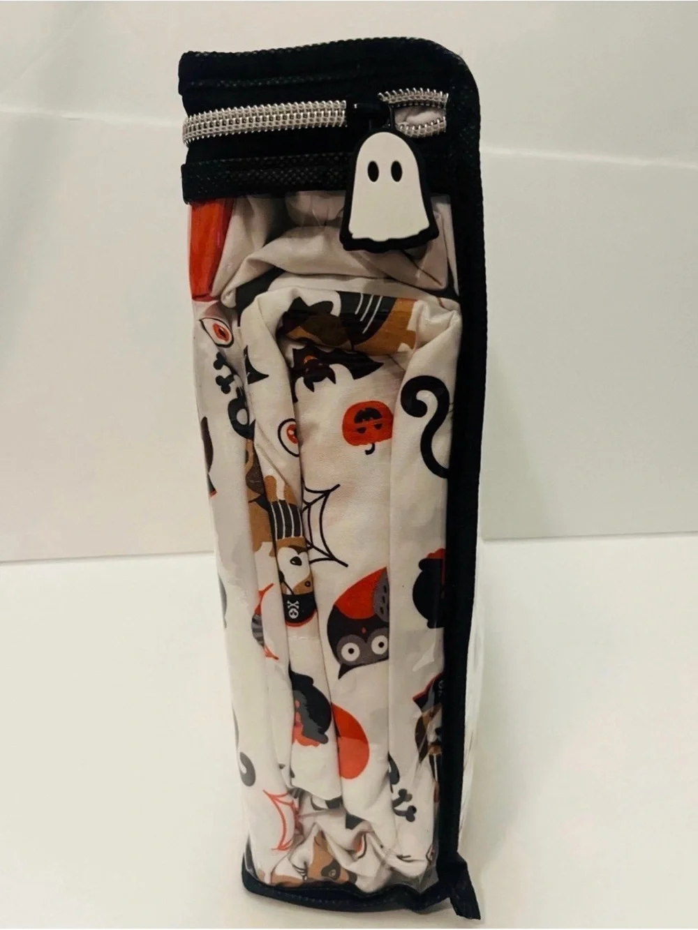 Boo Crew Halloween Full Size Sheet Set Cats Skulls Cobwebs Spiders Owls Dog Cat